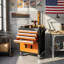 4-Drawer Rolling Tool Chest Bottom Cabinet 661 Lb Capacity, Lockable Steel Cart Ball-Bearing Drawers & 4 Casters