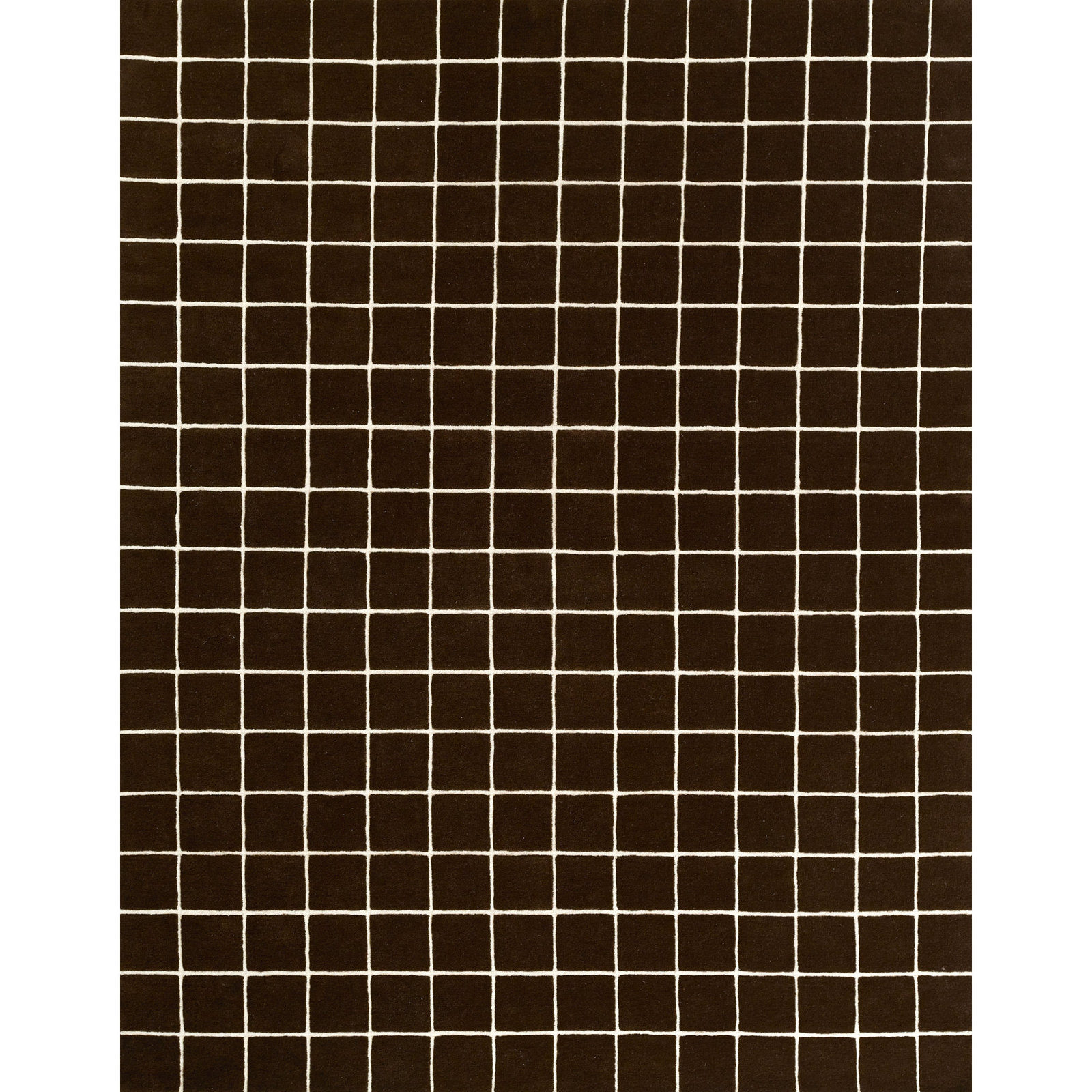 Montara Brown Hand-Tufted Geometric Wool Rug, Rectangle 5' x 8'
