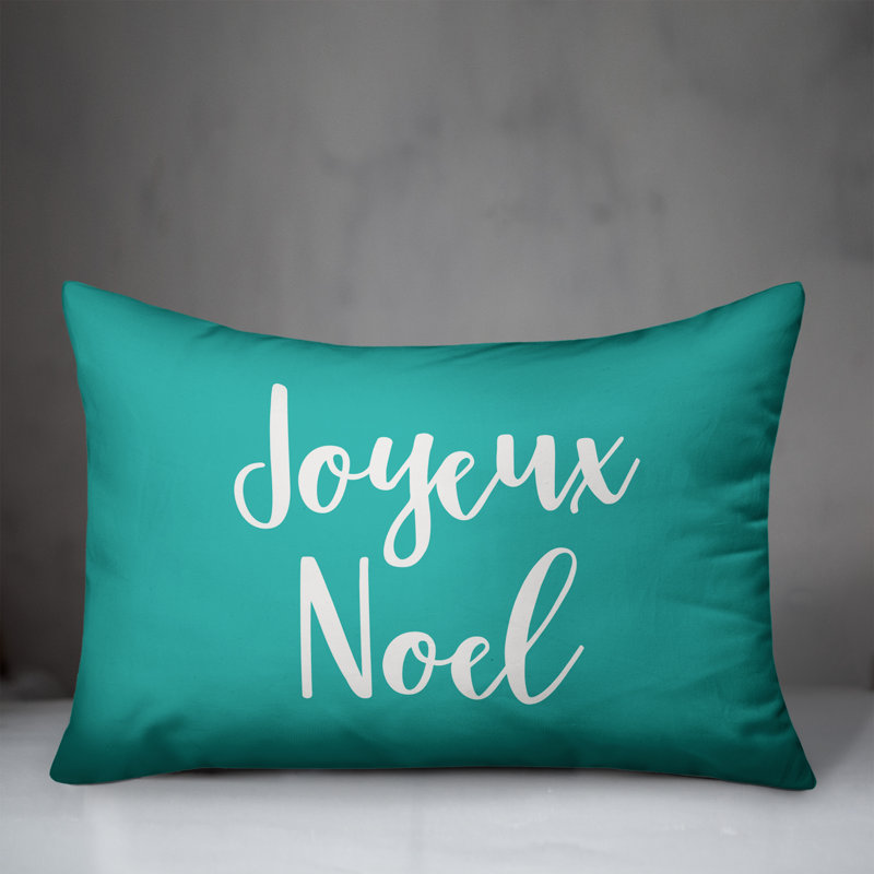  Coussin Joyeux Noel, Bleu sarcelle