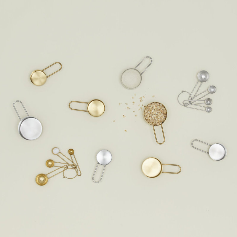 Simple Measuring Spoons, Silver