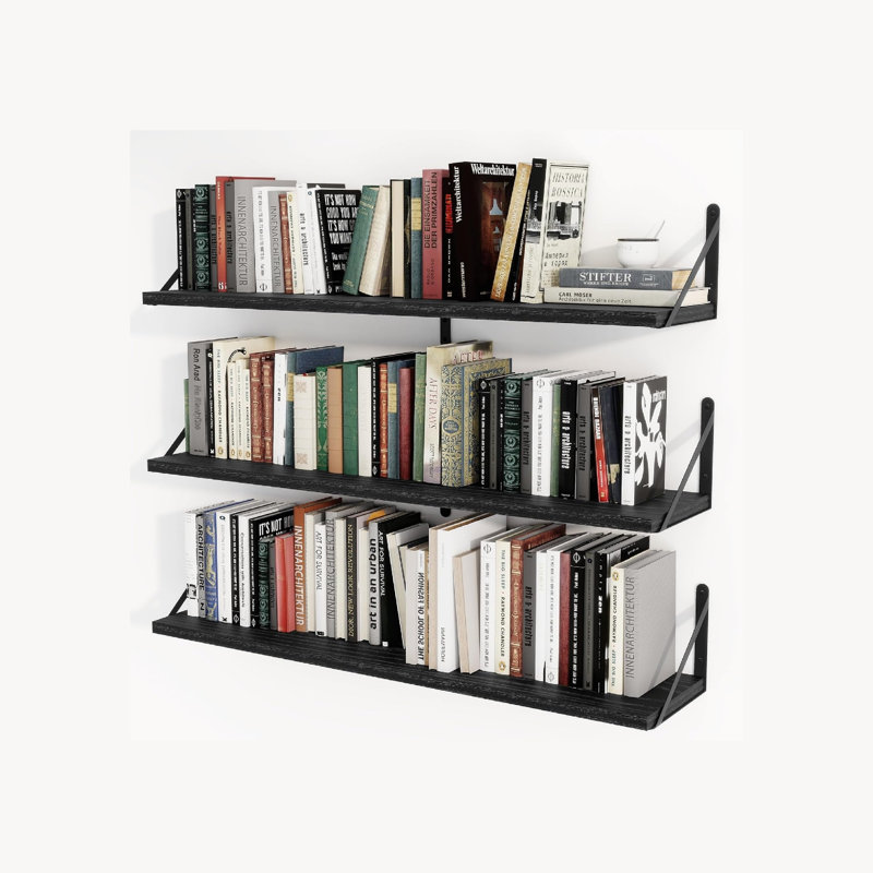 3.5 cm H x 60 cm W Floating Shelf Bookcase