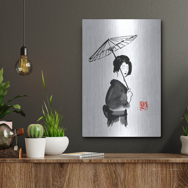 "Geisha Umbrella" par Pechane, H 16 po x l 12 po
