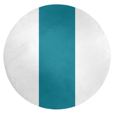 Tapis bleu sarcelle/blanc