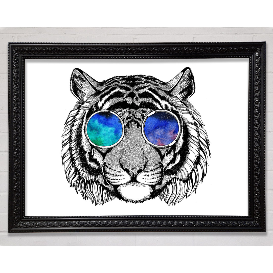 Glasses On A Tiger Hipster - Druck