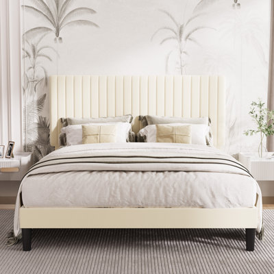 Dunphy Upholstered Platform Bed with Adjustable Headboard