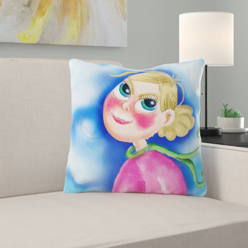 Coussin watercolour Musgrove, Microsuède, Intérieur