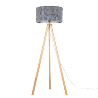 Mejias 149cm Wood Tripod Floor Lamp