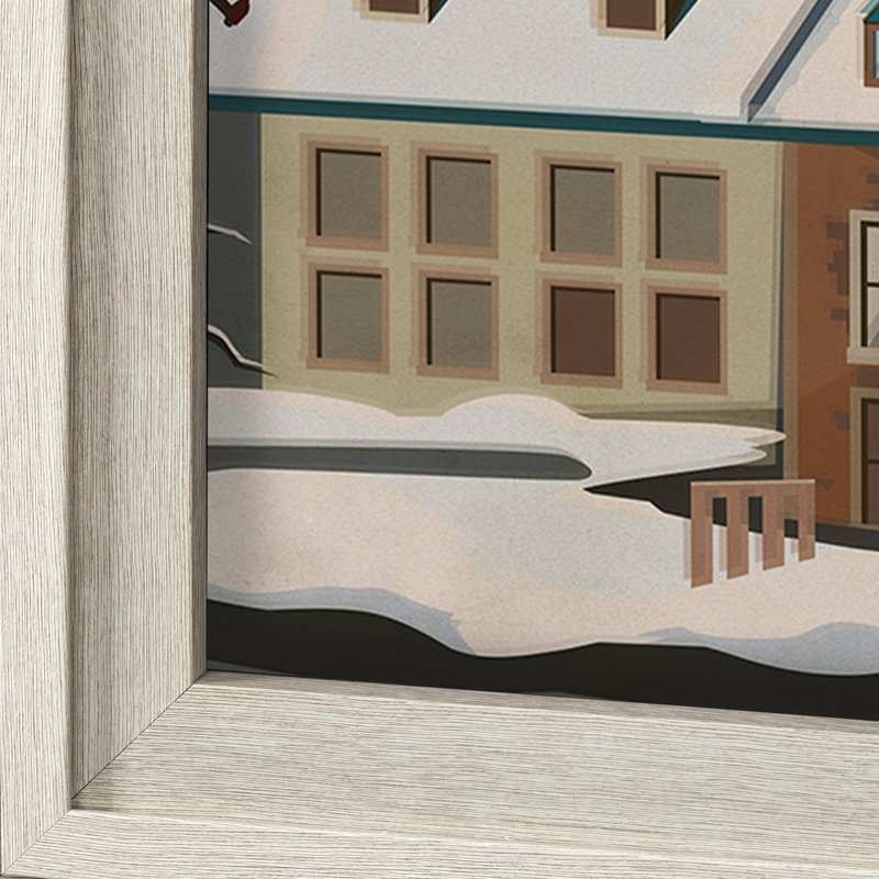 «Quebec City Go» par Simone, reproduction d'art encadrée sous verre, H 61,5 po x l 41,5 po x P 1,5 po, Sans mat