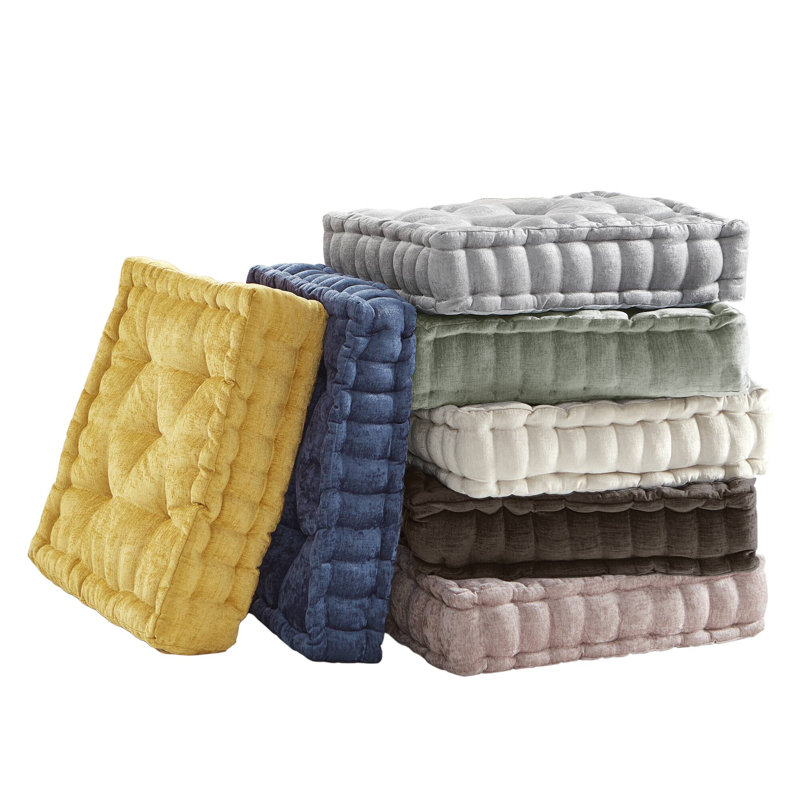 Coussin de sol carré en polyester 20 po x 20 po Azz, Carré 20 po, Desert Sage