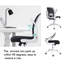 Chaise de bureau ergonomique pliable en filet à dossier moyen avec accoudoirs réglables pour économiser de l'espace-88594061