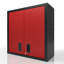 Armoire de rangement murale en métal avec portes doubles verrouillables-130632550