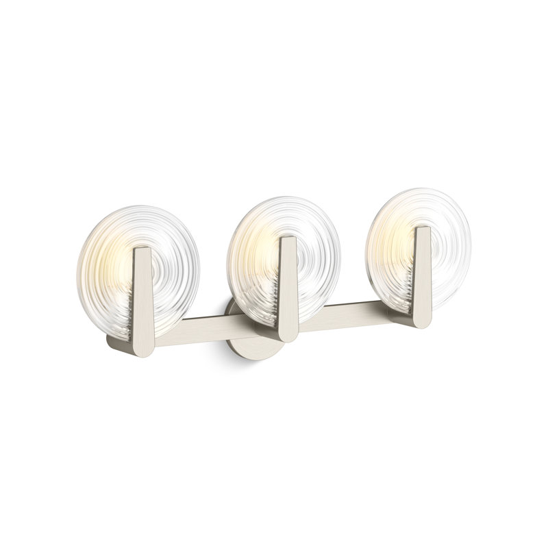 Hint Sconce, Brushed Nickel, 10.5"H x 28"W x 10.83"D, 3 Lights