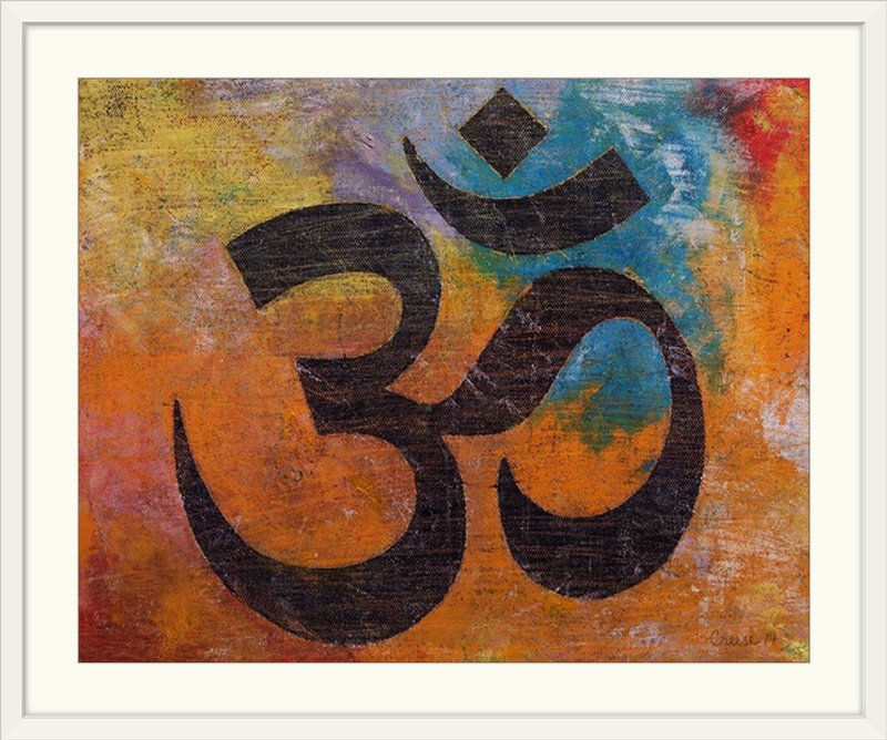 «Driton Om» par Michael Creese - impression, Cadre blanc, H 20 po x l 23 po x P 1 po