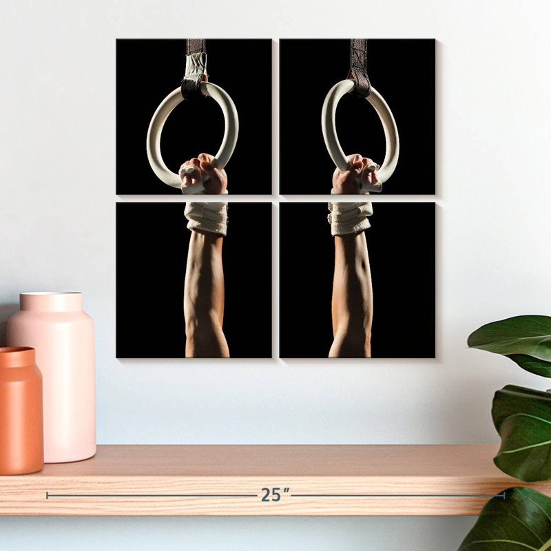 Anneaux de gymnastique Sireci, H 18 po x l 18 po