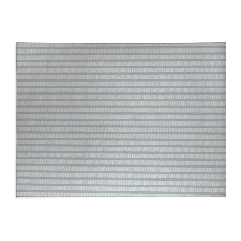 Comb Row Decorative Lightweight Office Mat, 7' W x 5' L  , Slate Blue