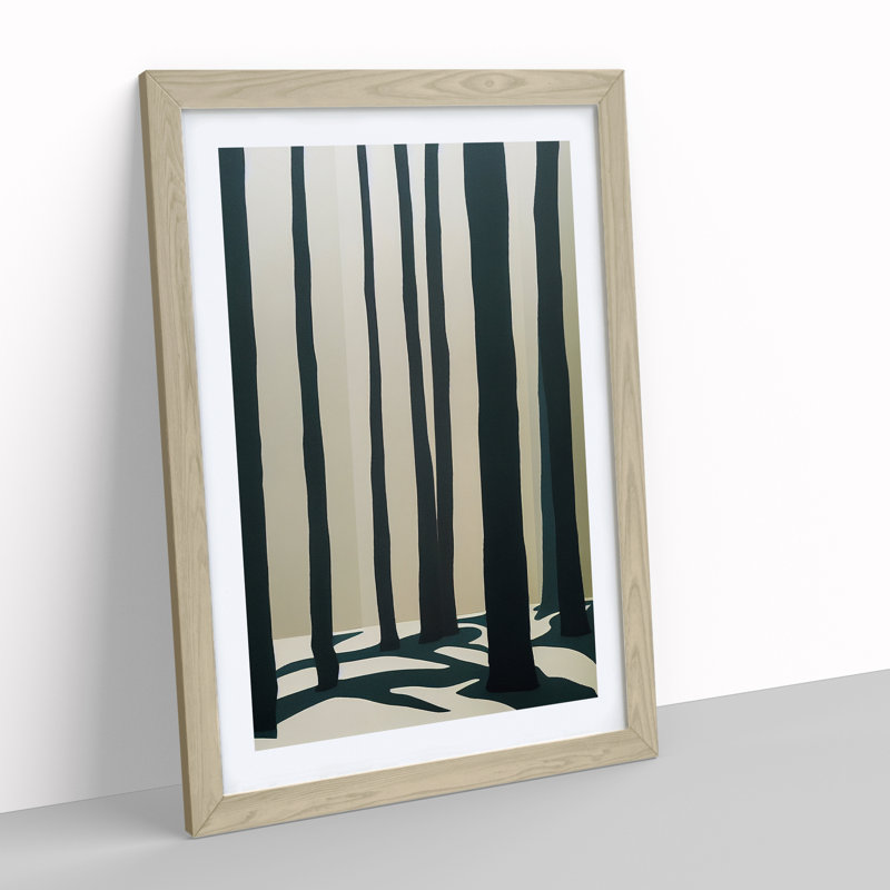 Eerie Forest No.2 - Wall Art, 46cm H x 34cm W x 2cm D, Oak Framed