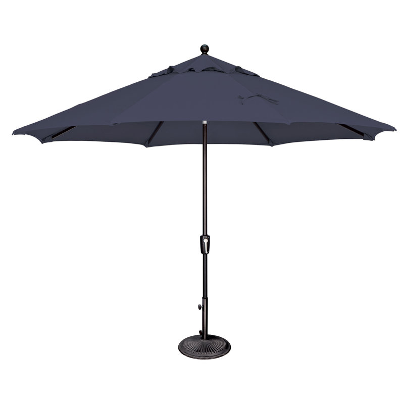 Parasol incliné à bouton-poussoir 11 'Laonceston, Marine, Noir