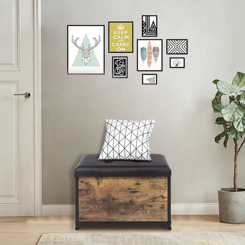 Banc de rangement Radele, H 15,75 po x l 23,62 po x P 15,75 po