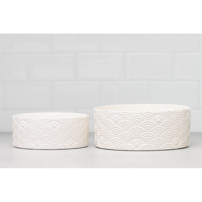 Ensemble de 10 grandes assiettes à griffes gaufrées Strawberry Street, blanc, ensemble de 2, grand