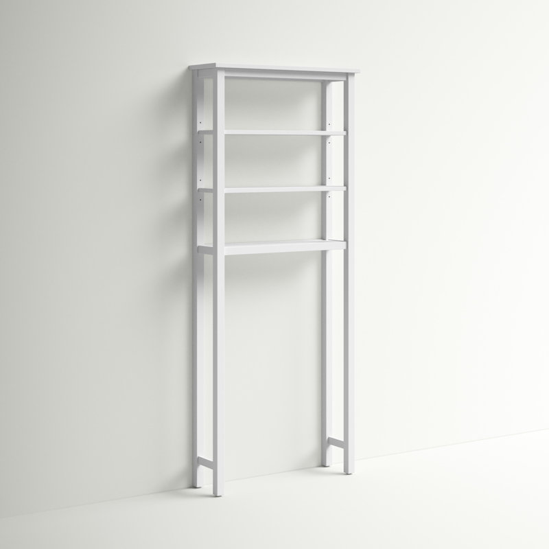 Belz 27" Wide 65" Height Traditional Style Over The Toilet Organizer With 3 Open Shelves