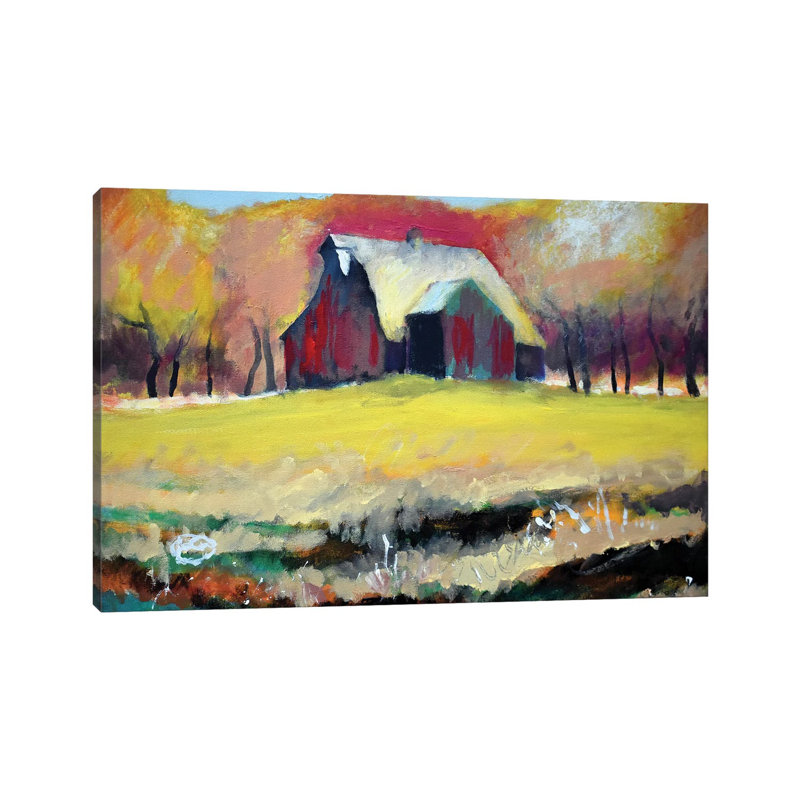 Faded Red Glory 1 Piece Wrapped Canvas Painting, 20.32 cm H x 30.48 cm W