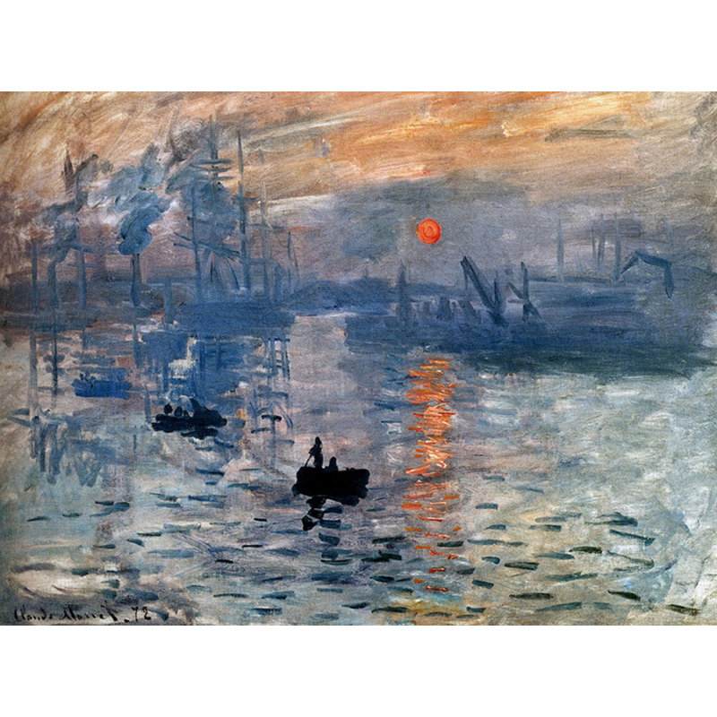 Impression, lever de soleil (bleu), H 18 po x l 24 po