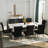Luxury Dining Table With U-Shaped Base-451659458-456459034