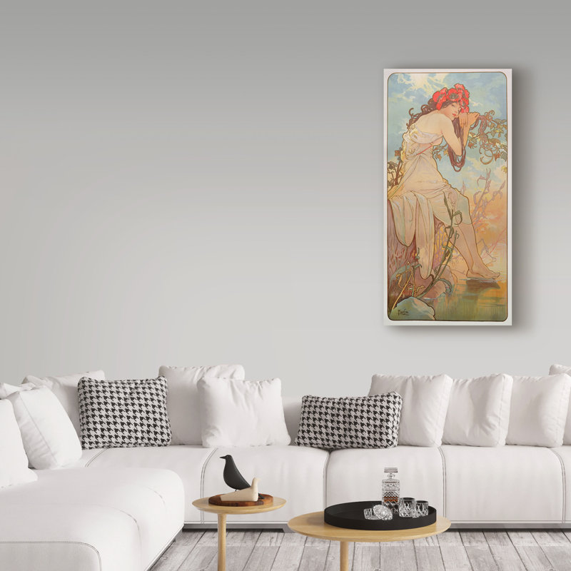 « the seasons : summer, 1896 », reproduction de peinture à l’huile sur toile tendue, H 47 po x l 24 po x P 2 po