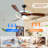 52 "3 Solid Wood Leaf Ceiling Fan Lights-2123762541