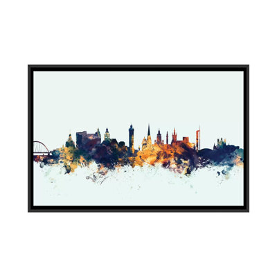 Reproduction d'art sur toile tendue Skyline Series: Glasgow, Écosse, Royaume-Uni