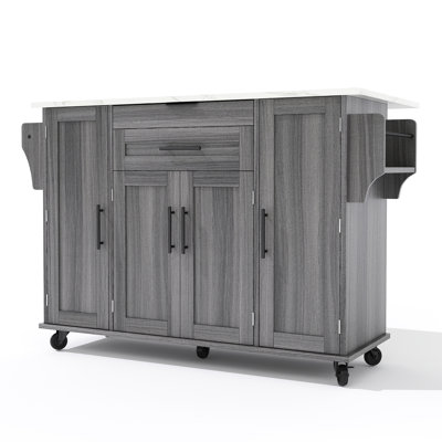 136 cm W Kitchen Island with Top