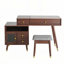 Bureau de coiffeuse 3 en 1 avec miroir basculant éclairé et armoire réglable, coiffeuse à maquillage avec tabouret, commode avec tiroirs pour la chambre à coucher-918718370