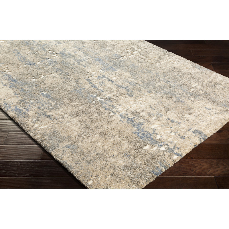 Madison Avenue Machine-Woven Blue/Beige/Gray Area Rug, Rectangle 6'7" x 9'6"