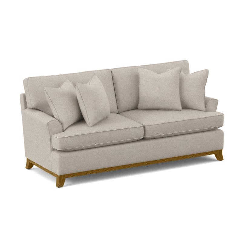 Oaks Way Sofa, Havana Finish, Elite Dove Linen