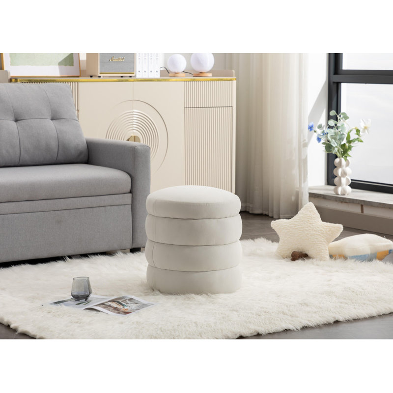 Repose-pieds rond avec repose-pieds enveloppé, avec un arc rond et lisse pour soutenir vos pieds, article pour une vie à la maison paresseuse.