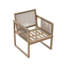 Chaises de salle à manger d'extérieur en bois massif d'acacia avec coussins