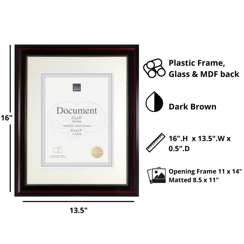 Beaded Picture Frame with Mat