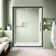 60" - 60.4" W X 72" H Single Sliding Semi-Frameless Shower Door with 1/4" Tempered Glass