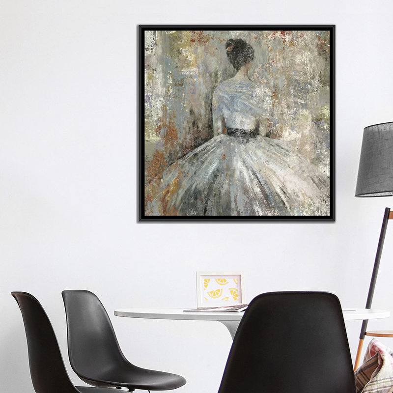 «In Waiting», reproduction sur toile, H 26 po x l 26 po x P 1,5 po, Toile avec cadre noir, Pas de tapis