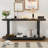 U_style modern minimalist ash veneer console table with streamlined design, ideal for entryway, living room, and study