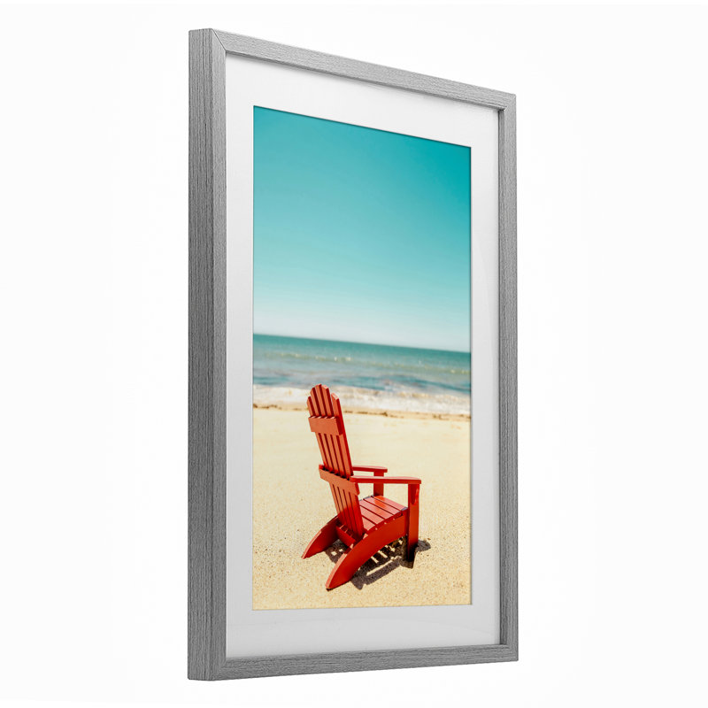 «Place For Dreams Beach», reproduction sous verre encadrée, design par Elena Chukhlebova, H 23 po x l 17 po