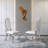 7-Piece Dining Table Set, Marble Veneer Mdf Dining Table, With 6 Faux Leather Dining Chairs-929063006