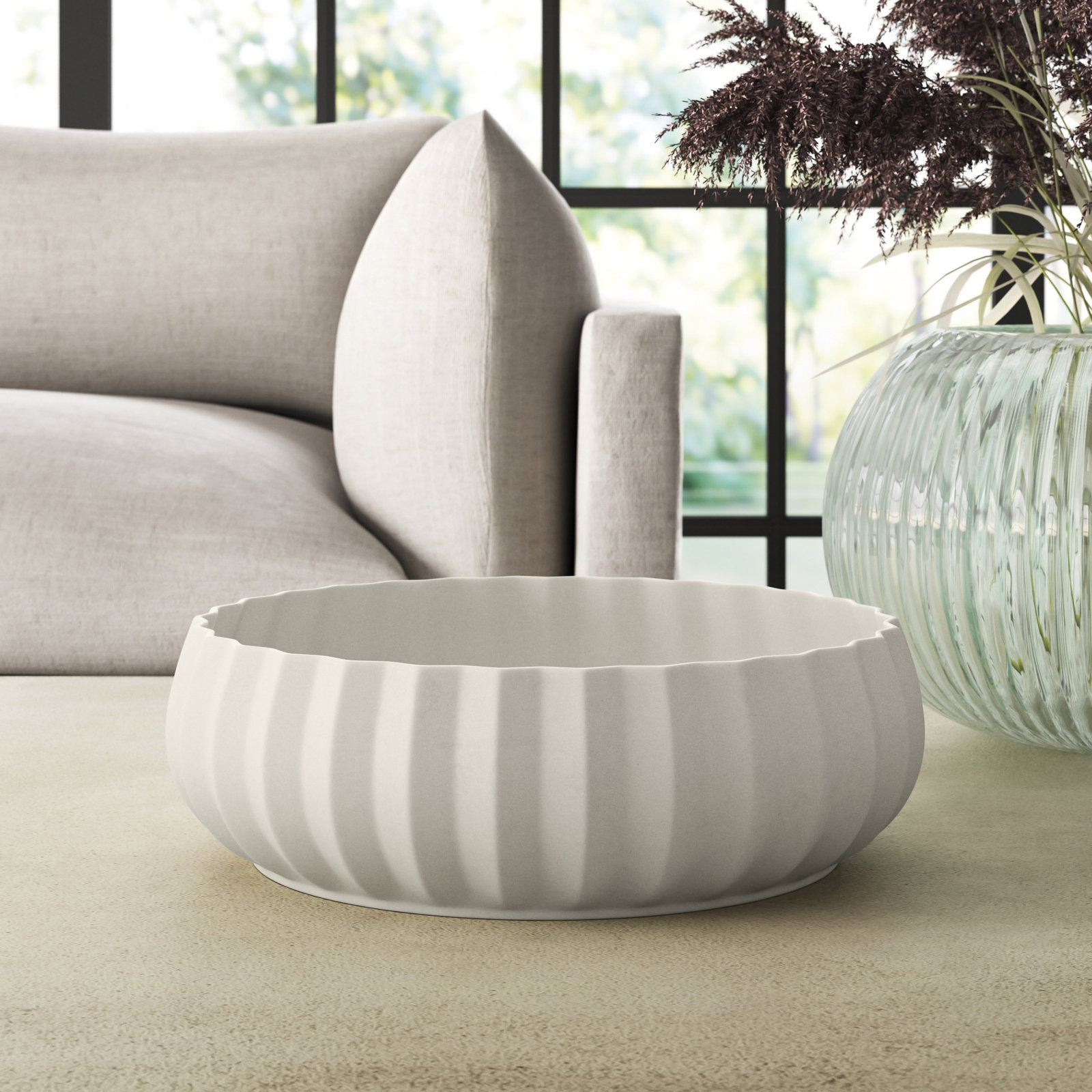 Almina Decorative Bowl, 4" H x 14" W x 14" D
