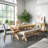 Murphys Oak 200cm Extending Cross Leg Dining Table