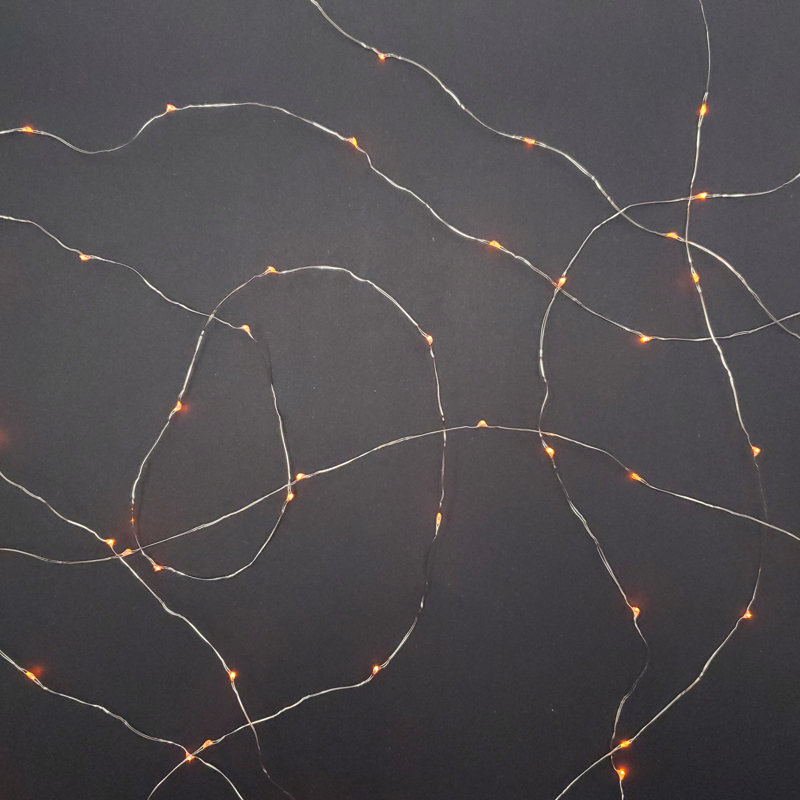 Battery Operated LED Fairy String Lights - 6 Count, Orange