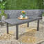 Table de salle à manger d'extérieur extensible en bois d'acacia, gris foncé-779674662