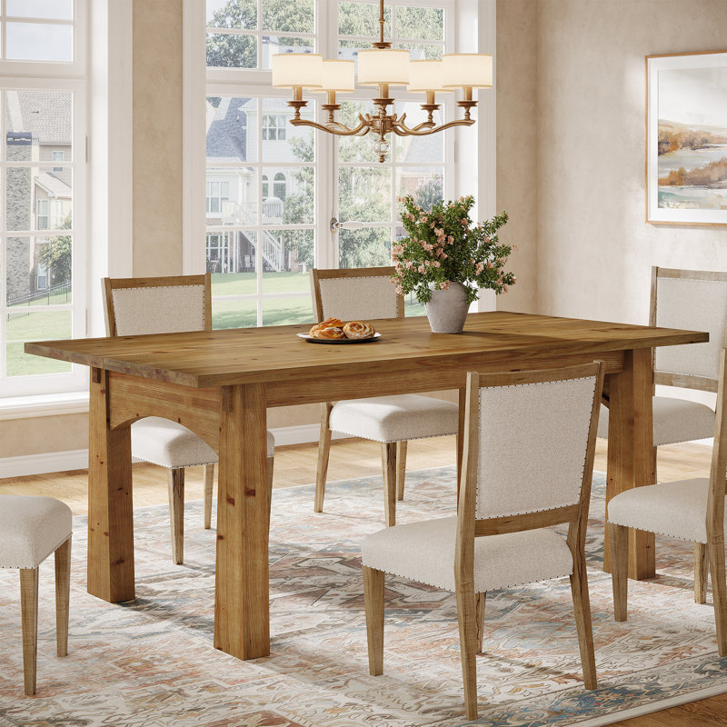 63" Solid Wood Dining Table