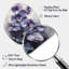 Mauve gris, violettes, rêve II - art mural asymétrique en forme de nébuleuse florale-110503028