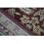 Hand-Knotted High-Quality Wine and Green Area Rug
