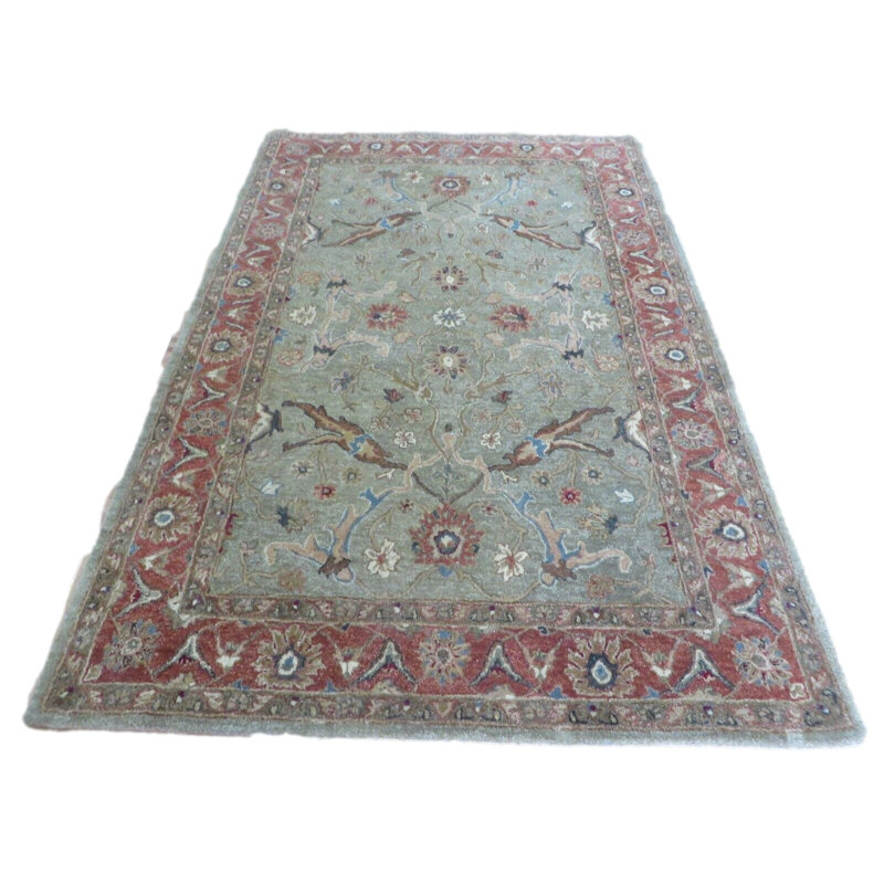 Tapis rectangulaire en laine 5 pi 6 po x 8 pi 6 po One-of-a-Kind